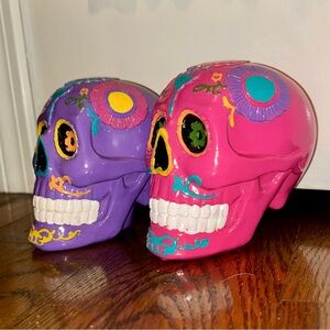 Pink & Purple Sugar Skull Decor Set